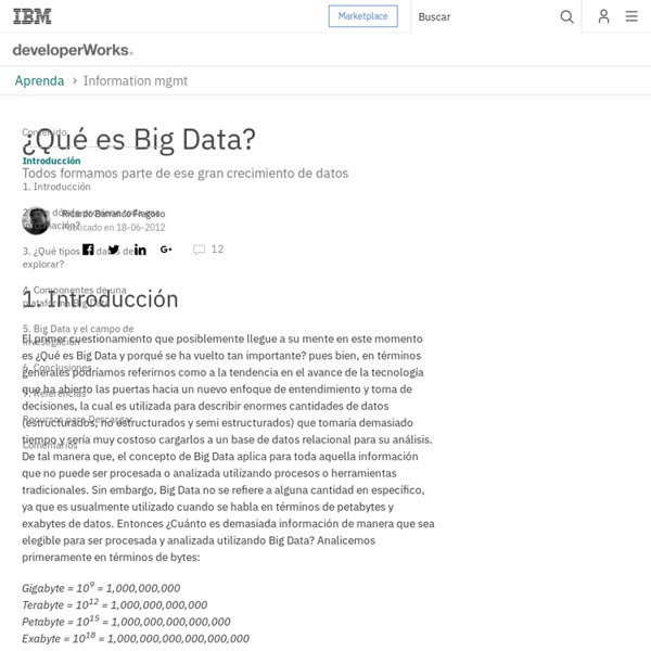 ¿Qué es Big Data?