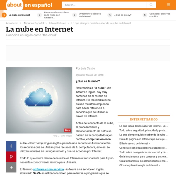 Qué es la nube en Internet y cómo se usa