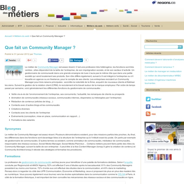 Que fait un Community Manager ?