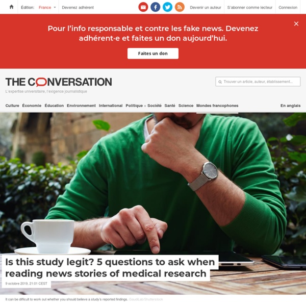 Is this study legit? 5 questions to ask when reading news stories of medical research