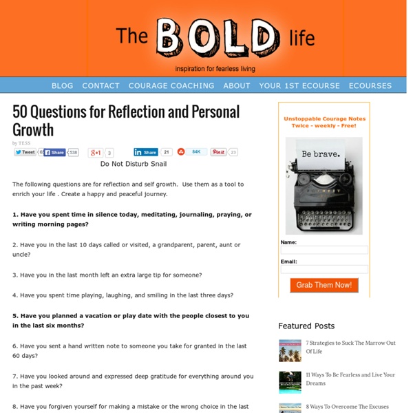 50 questions for personal growth