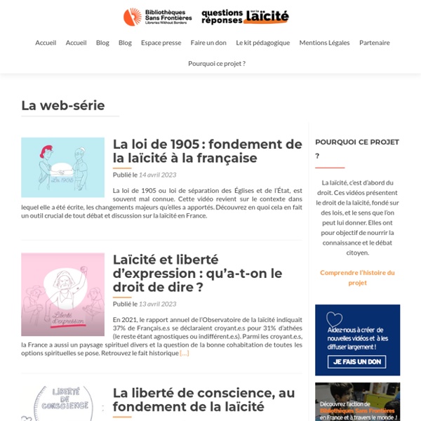 La web-série – Questions réponses sur la laïcité