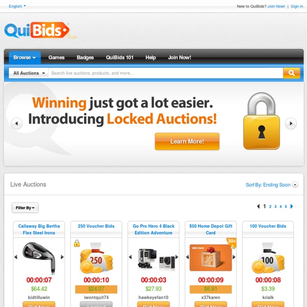 Enchères En Ligne! - QuiBids.com