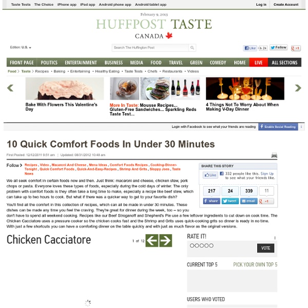 10 Quick Comfort Foods In Under 30 Minutes