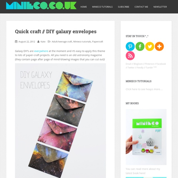 Quick craft // DIY galaxy envelopes