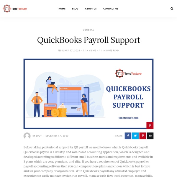 QuickBooks Payroll Support +1-844-343-7393 – tonetexture
