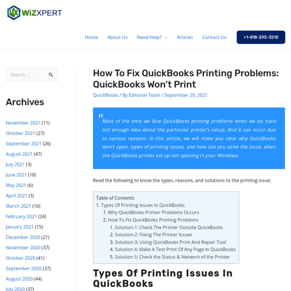 How To Fix QuickBooks Printing Problems- QB Won't Print