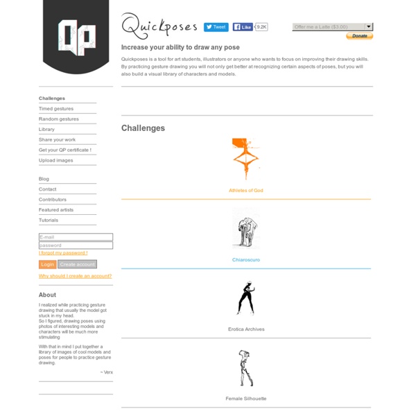 Quickposes: free image library and gesture drawing tool for artists