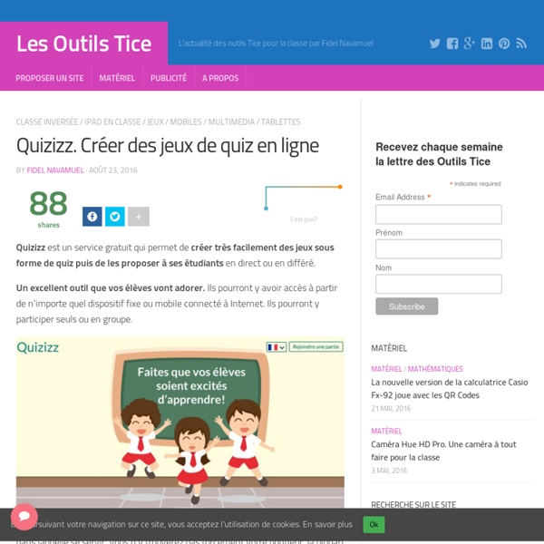 Quizizz. Créer des jeux de quiz en ligne – Les Outils Tice