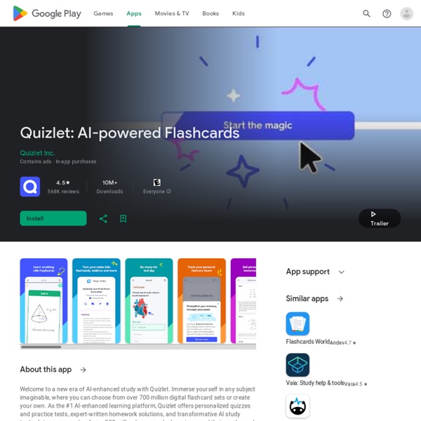 Quizlet : mémorisez du vocabulaire avec des cartes – Applications sur Google Play