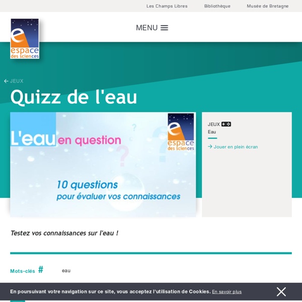 Quizz de l'eau