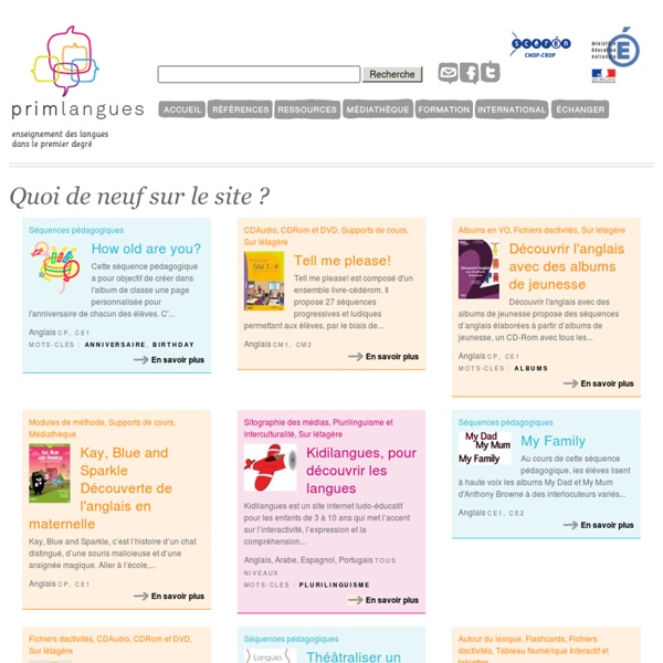 Primlangues : enseignement des langues dans le premier degré