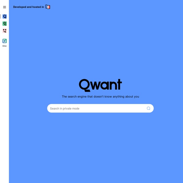 Qwant - Moteur de recherche respect de la vie privée