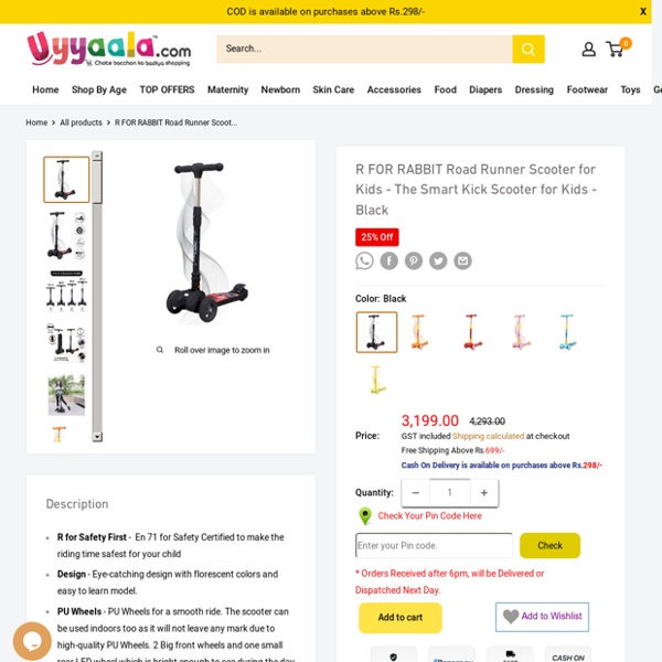 R FOR RABBIT Road Runner Scooter for Kids - The Smart Kick Scooter for