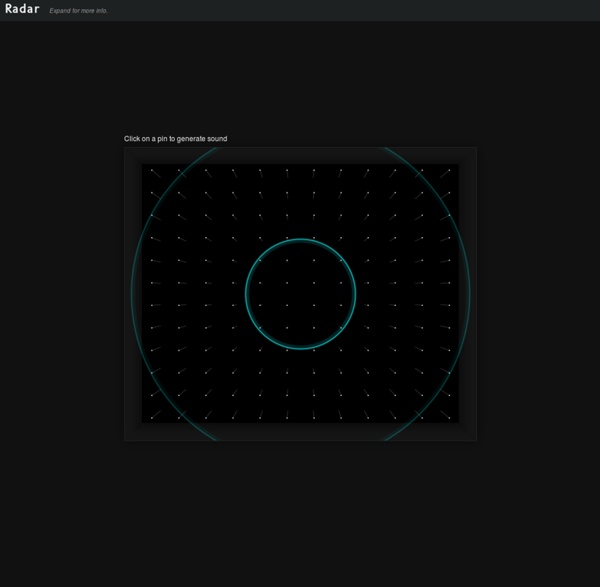 Radar - Une expérience audio-visuelle HTML