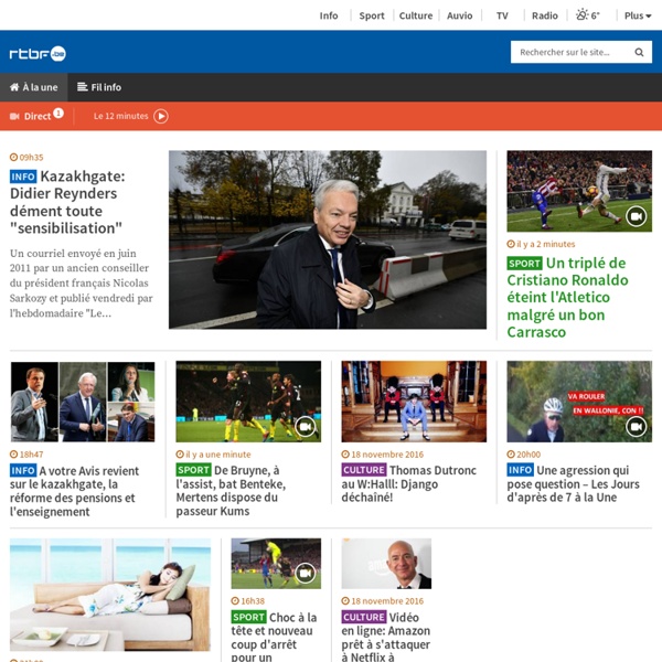 RTBF: le site de la Radio Télévision Belge Francophone