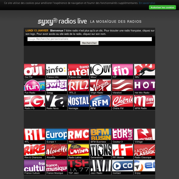Syxy* Radios Live : écouter la radio en direct sur la mosaïque des radios