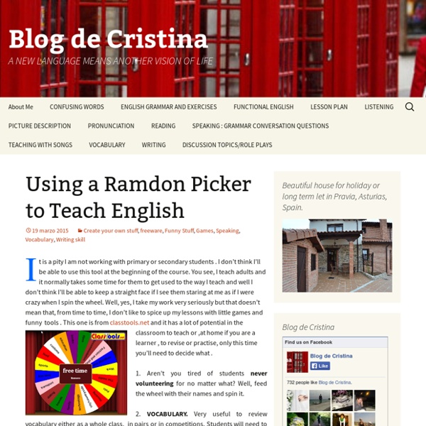 Using a Ramdon Picker to Teach English