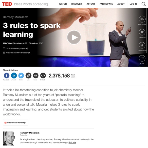 Ramsey Musallam: 3 rules to spark learning