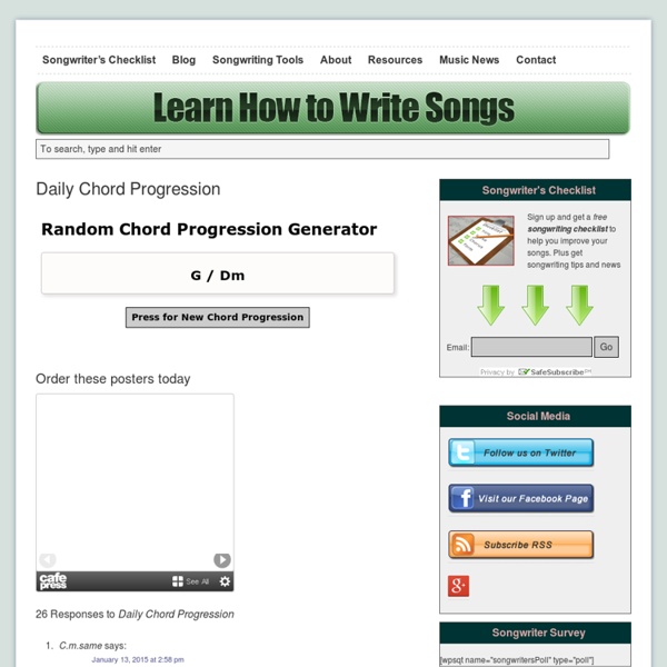 Random Chord Progression Generator Pearltrees