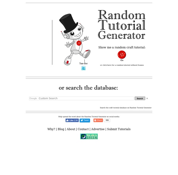 Random Tutorial Generator