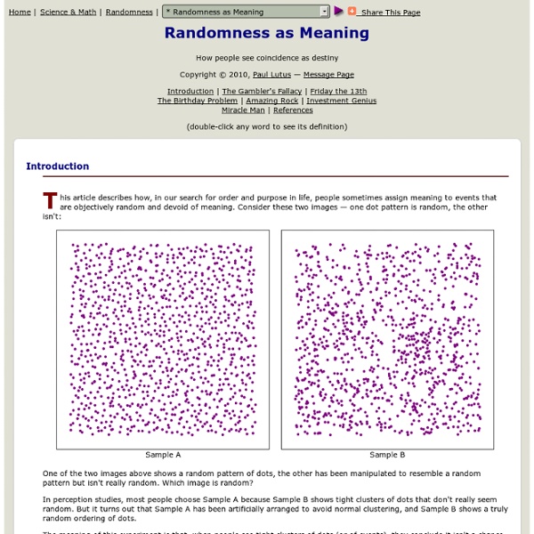* Randomness as Meaning