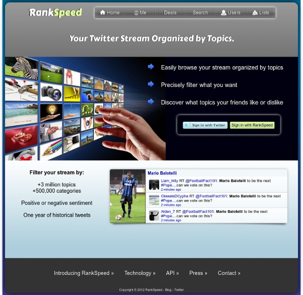 RankSpeed - Search by sentiments