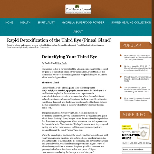 Rapid Detoxification of the Third Eye (Pineal Gland)