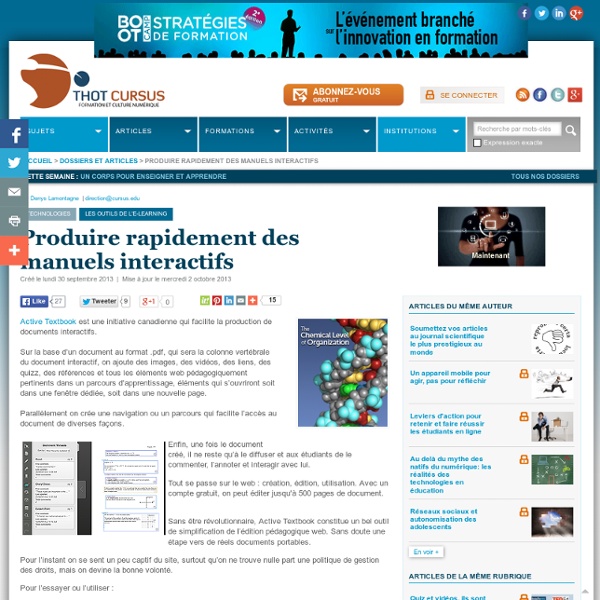 Produire rapidement des manuels interactifs