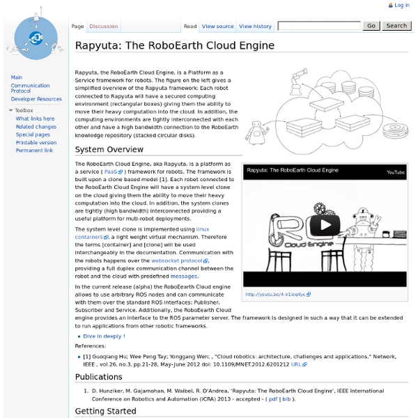 The RoboEarth Cloud Engine