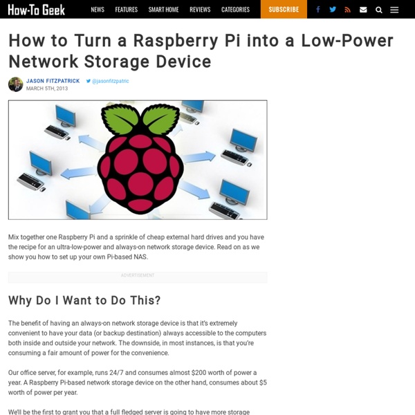 How to Turn a Raspberry Pi into a Low-Power Network Storage Device