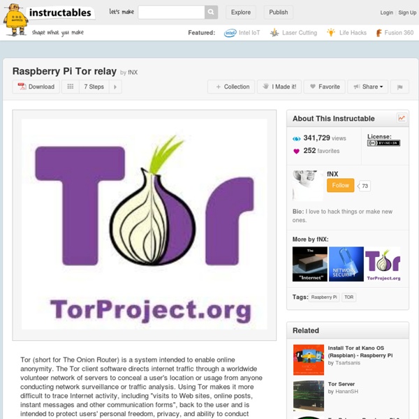 Raspberry Pi Tor relay