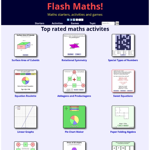 Top rated maths activities - FlashMaths.co.uk