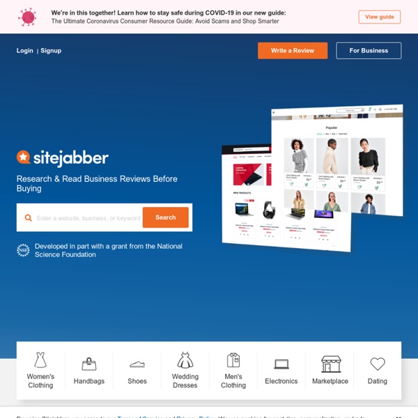 Consumer Reviews of Online Businesses and Websites - SiteJabber
