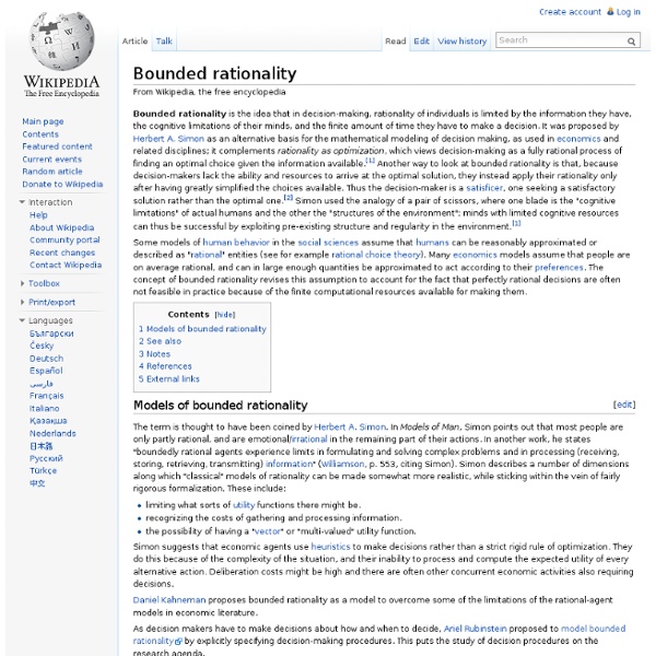 Bounded rationality