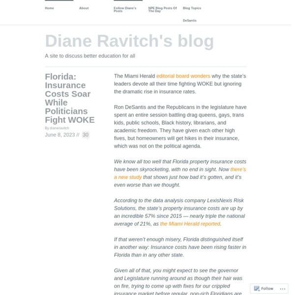 Diane Ravitch's blog