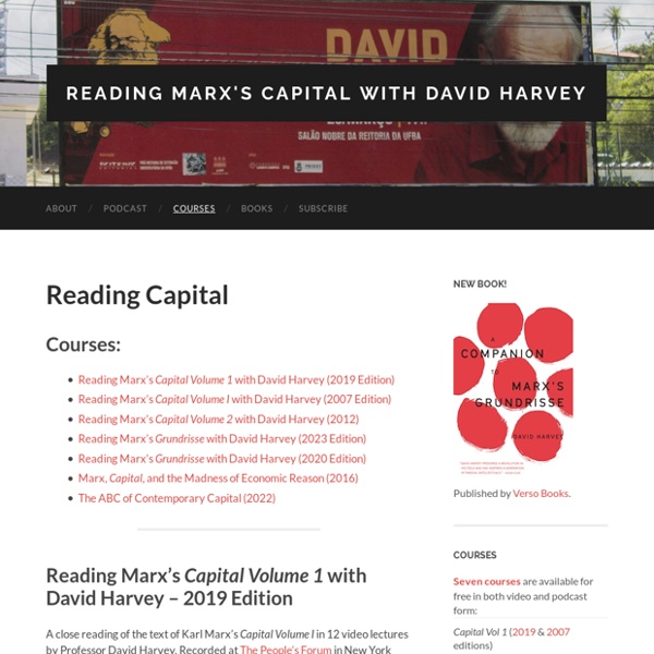 Reading Marx’s Capital with David Harvey » Reading Capital