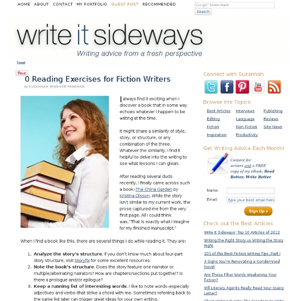 10 Reading Exercises for Fiction Writers