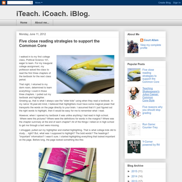 Five close reading strategies to support the Common Core