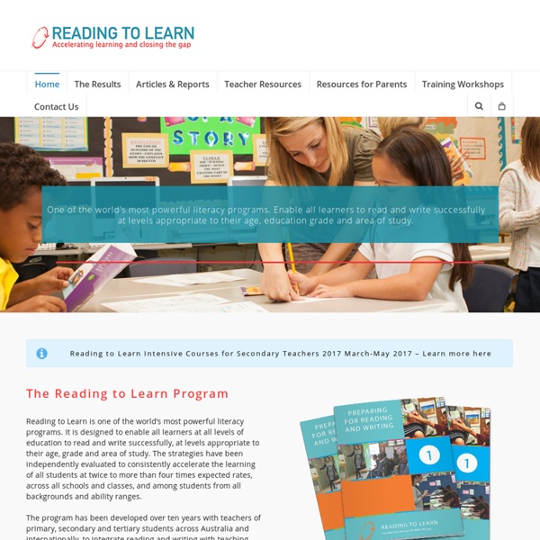 Reading to Learn – Teaching Children to Read