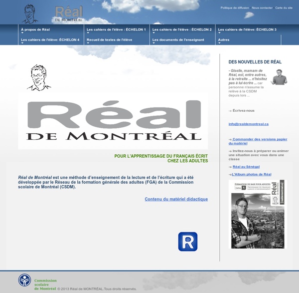 Réal de Montréal accueil