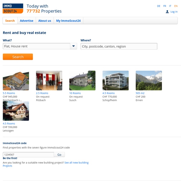 Immobilien, Wohnung, Haus, Schweiz, Suchen, Inserieren - ImmoScout24