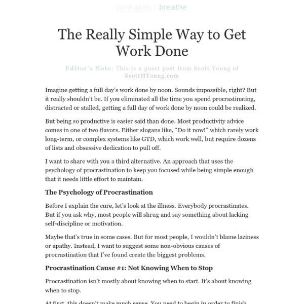 » The Really Simple Way to Get Work Done