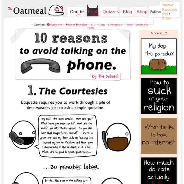10 reasons to avoid talking on the phone