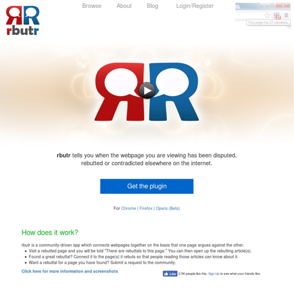 Rbutr - Facilitating online discourse