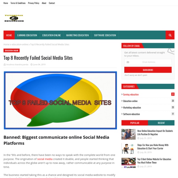 Top 8 Recently Failed Social Media Sites