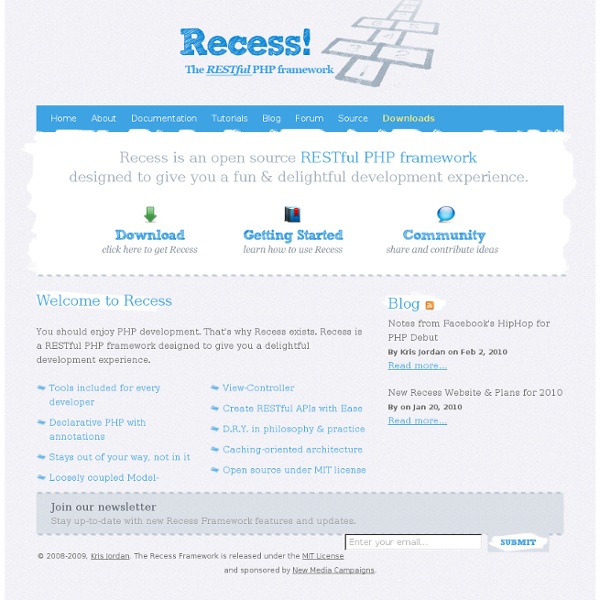 Recess - Framework PHP