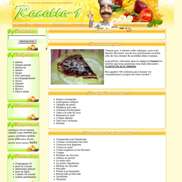 Recette-1.com : recettes de cuisine