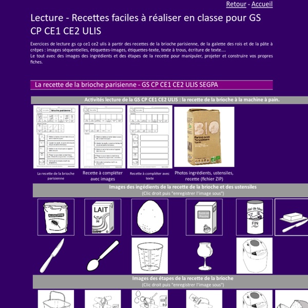 Recettes en classe : exercices de lecture GS CP CE1 Ce2 ULIS à partir de recettes faciles à réaliser en classe - Les coccinelles
