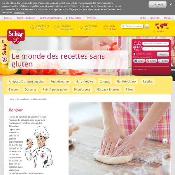 Recettes de cuisine sans gluten: pain, gâteaux - Schär